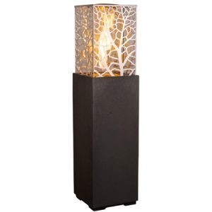 American Fyre Design - 16 Inch Square Magnolia Lantern, Black Lava, Natural Gas-United Backyard