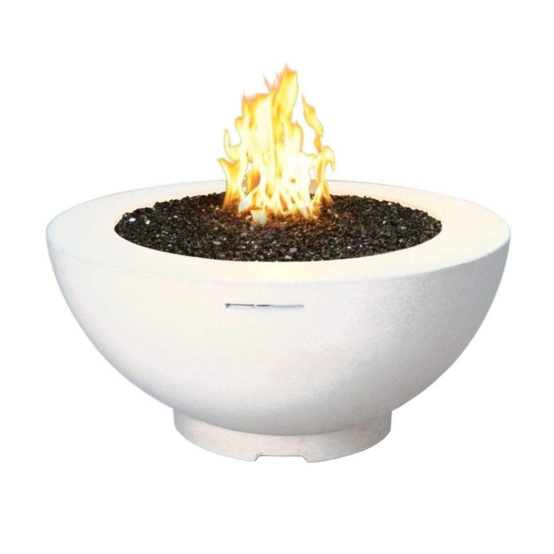 American Fyre Design - 48" Gas Fire Bowl, White Aspen - Natural Gas-United Backyard