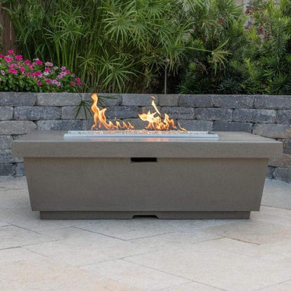 American Fyre Design - 52" Contempo Rectangle Gas Fire Table-United Backyard