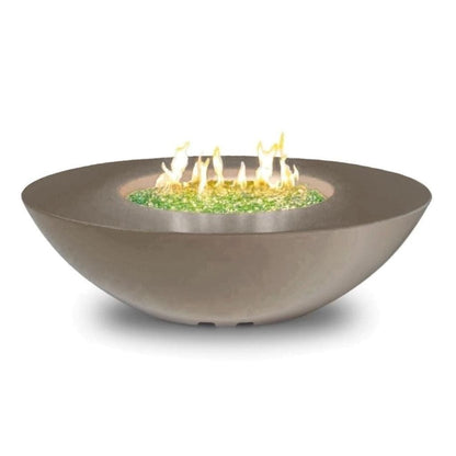 American Fyre Design - 60" Calais Oval Gas Fire Table, Smoke - Liquid Propane-United Backyard