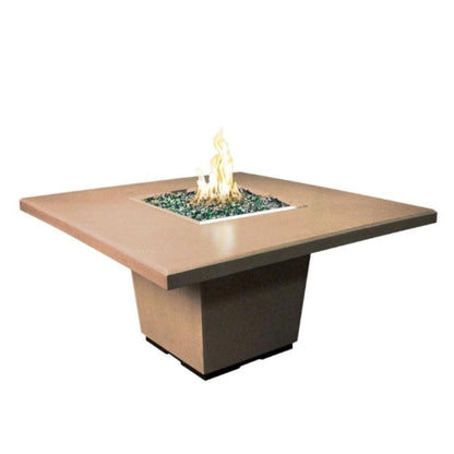 American Fyre Design - 60" Cosmopolitan Square Dining Gas Fire Table-United Backyard