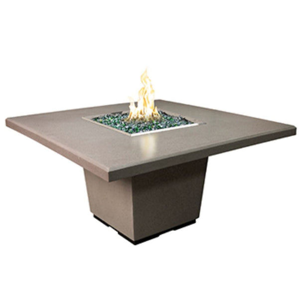 American Fyre Design - 60" Cosmopolitan Square Dining Gas Fire Table-United Backyard