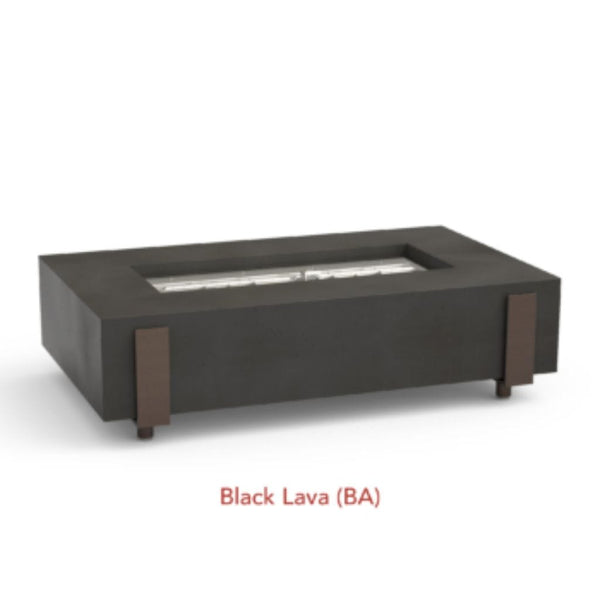 American Fyre Design - 60" Iron Saddle Rectangular Gas Fire Table-United Backyard