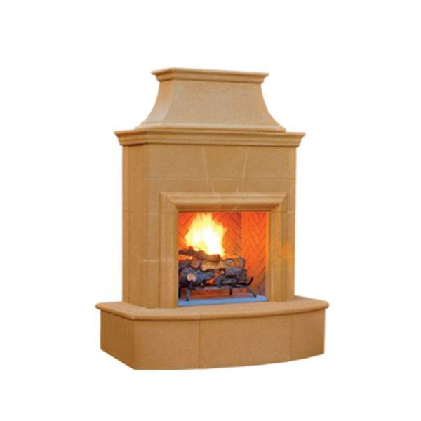 American Fyre Design - 65" Petite Cordova Vent Free Gas Fireplace with 16 Radiused Bullnose Hearth-United Backyard