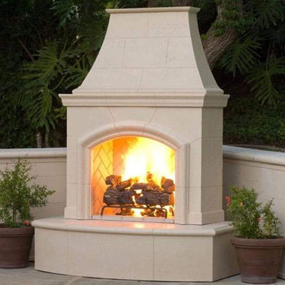 American Fyre Design - 65" Phoenix Vent Free Gas Fireplace with 113 Extended Bullnose Hearth-United Backyard