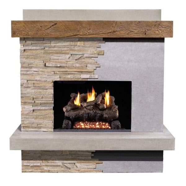 American Fyre Design - 68" Brooklyn Smooth Vent Free Outdoor Gas Fireplace-United Backyard