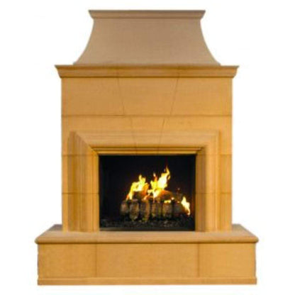 American Fyre Design - 76" Cordova Vented Freestanding Gas Fireplace-United Backyard