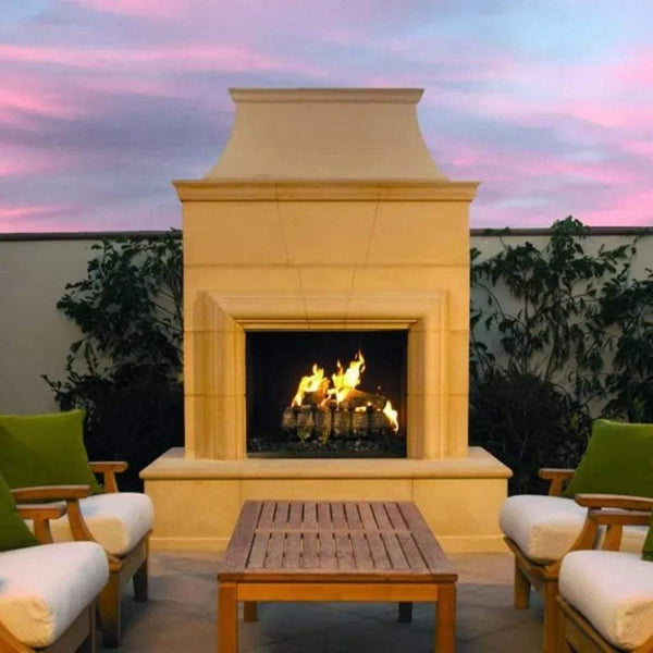 American Fyre Design - 76" Cordova Vented Freestanding Gas Fireplace-United Backyard