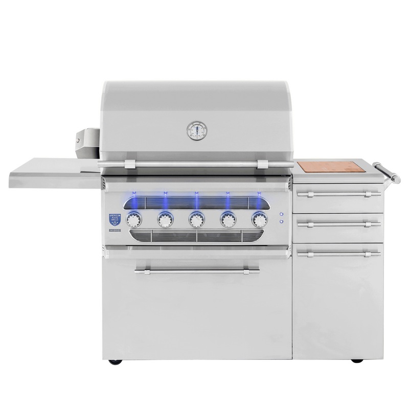 American Made Grill - Freestanding Muscle 36" Hybrid Grill-United Backyard