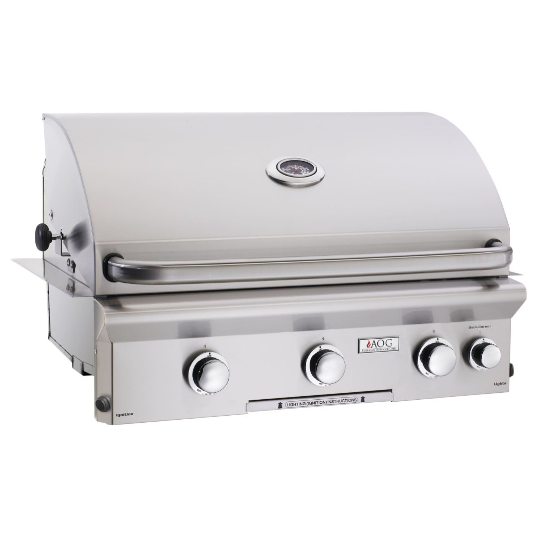 American Outdoor Grill - L-Series 30" Grill with Side and Back Burners, Factory-Installed Infrared Burner Left Side - Natural Gas-United Backyard