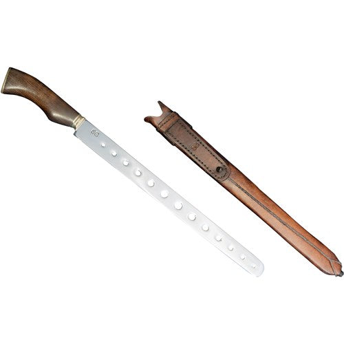 Brazilian Flame - 12" Brisket Knife Stainles Steel 3mm with Leather Case-United Backyard