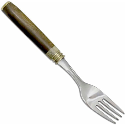 Brazilian Flame - 12 Pc Flatware Fork and Knife Set 5mm Deer Horn and Imbuia Handle-United Backyard