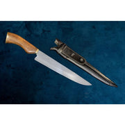 Brazilian Flame - 9" Field Knife Stainless Steel 2mm with Leather Case - Aluminum-United Backyard