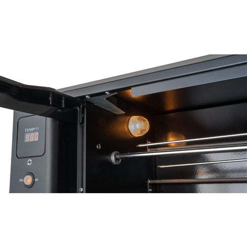 Brazilian Flame - Electric Rotisserie Brazilian Grill, 2 Skewer Unit - Black-United Backyard