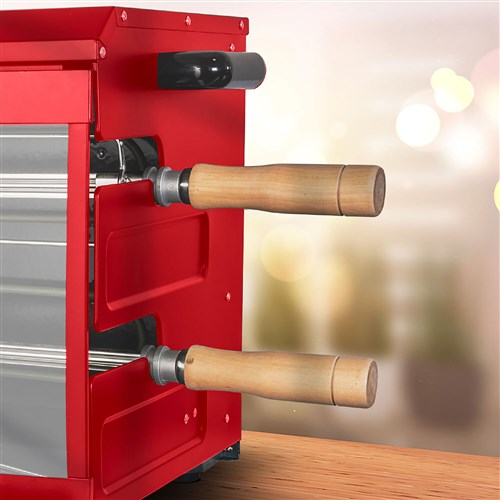 Brazilian Flame - Electric Rotisserie Brazilian Grill, 2 Skewer Unit - Red-United Backyard