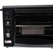 Brazilian Flame - Gas Rotisserie Brazilian Grill, 3 Skewer Unit, Upper Tray INCLUDED - Black-United Backyard