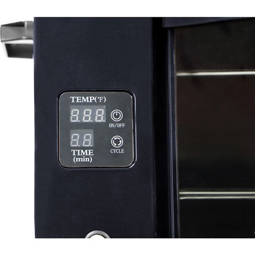 Brazilian Flame - Gas Rotisserie Brazilian Grill, 5 Skewer Unit, Upper Tray INCLUDED - Black-United Backyard