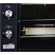 Brazilian Flame - Gas Rotisserie Brazilian Grill, 5 Skewer Unit, Upper Tray INCLUDED - Black-United Backyard