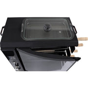 Brazilian Flame - Gas Rotisserie Brazilian Grill, 5 Skewer Unit, Upper Tray INCLUDED - Black-United Backyard