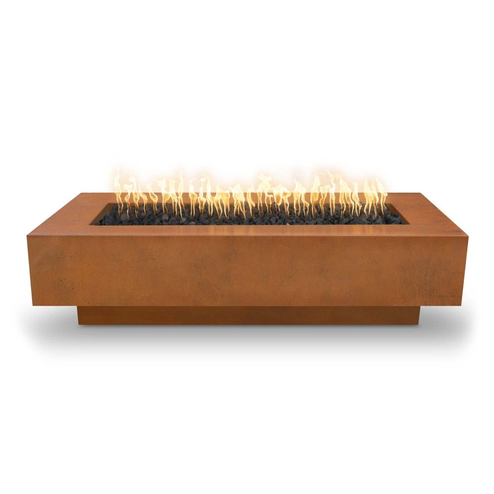 The Outdoor Plus - Coronado 72 Inch Corten Steel Match Lit Fire Pit, Natural Gas