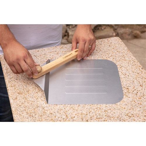 Cuisinart Grill - 12" Pizza Peel with Folding Wooden Handle - Aluminum-United Backyard