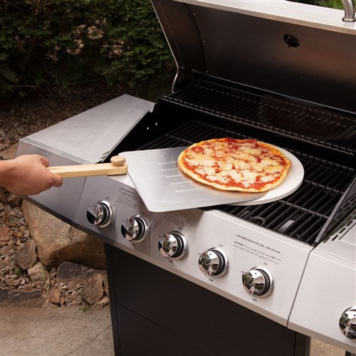 Cuisinart Grill - 12" Pizza Peel with Folding Wooden Handle - Aluminum-United Backyard