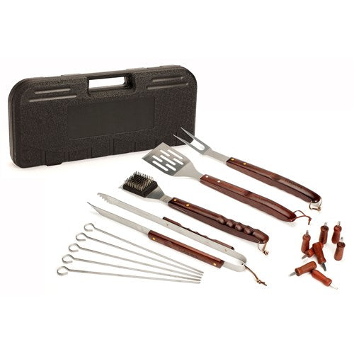 Cuisinart Grill - 18pc Wooden Handle Grilling Set-United Backyard