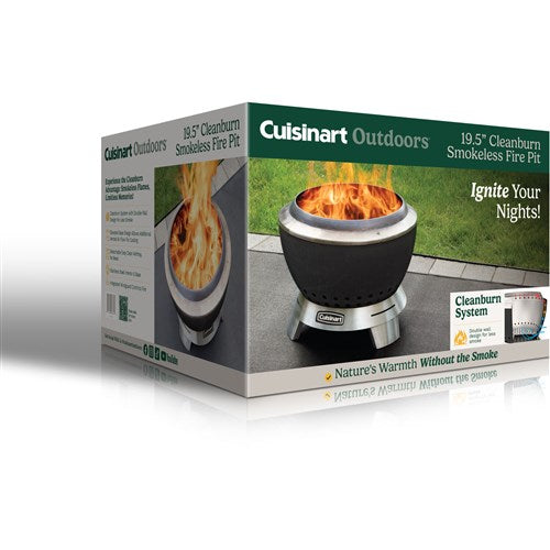 Cuisinart Grill - 19.5" Cleanburn Smokeless Fire Pit - Stainless-United Backyard