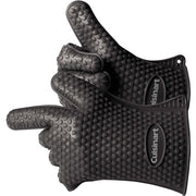 Cuisinart Grill - 2 Pc Heat Resistant Silicone Gloves, Resistant to 425 F, Ambidextrous - Black-United Backyard
