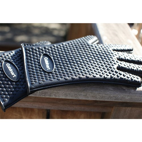 Cuisinart Grill - 2 Pc Heat Resistant Silicone Gloves, Resistant to 425 F, Ambidextrous - Black-United Backyard