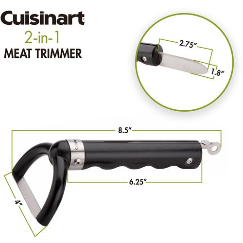 Cuisinart Grill - 2-in-1 Meat Trimmer, Ergonamic Handle, Dishwasher Safe - Stainless Steel-United Backyard