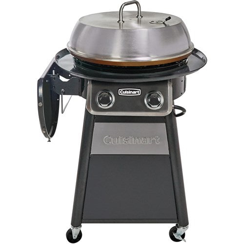 Cuisinart Grill - 22" Deluxe Griddle Cooking Center, 380 Sq. Inches of Cooking Space - Black/Stainless-United Backyard