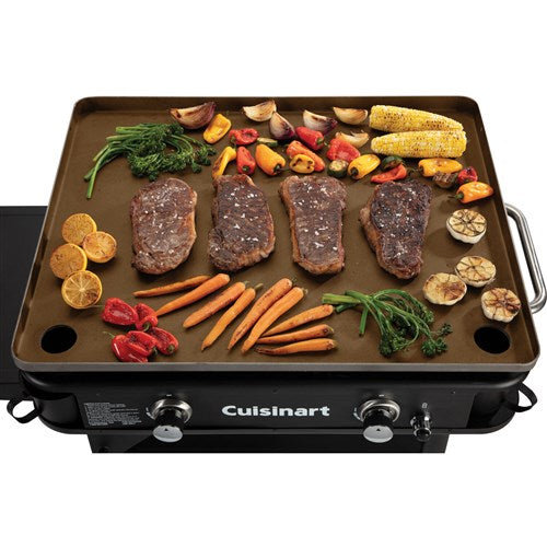 Cuisinart Grill - 28" Outdoor Gas Griddle, 644 Sq. Inches of Flat Top Cooking, Folds - Black-United Backyard