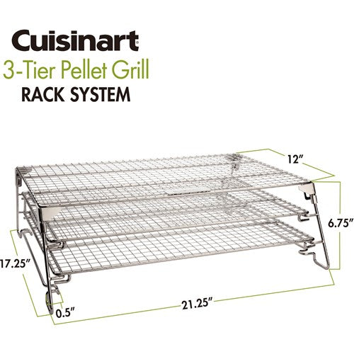 Cuisinart Grill - 3 Tier Pellet Grill Rack System, Fits Inside Pellet Grill-United Backyard