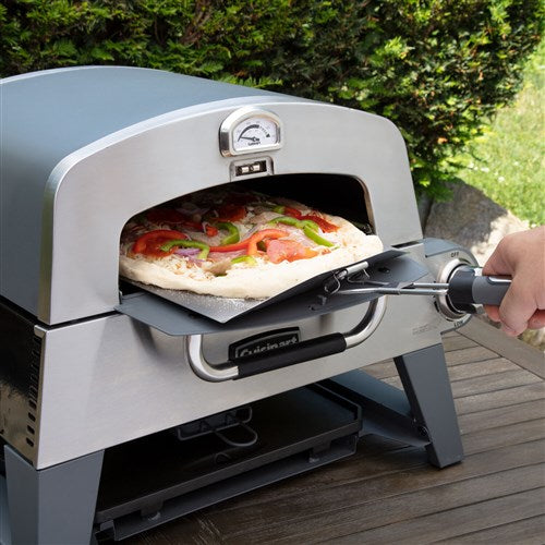 Cuisinart Grill - 3 in 1 Outdoor Pizza Oven/Griddle/Grill, 15, 000 BTU, Accessories Included - Stainless-United Backyard