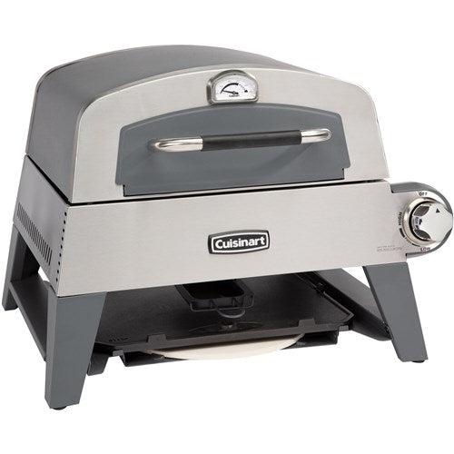 Cuisinart Grill - 3 in 1 Outdoor Pizza Oven/Griddle/Grill, 15, 000 BTU, Accessories Included - Stainless-United Backyard