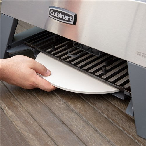 Cuisinart Grill - 3 in 1 Outdoor Pizza Oven/Griddle/Grill, 15, 000 BTU, Accessories Included - Stainless-United Backyard