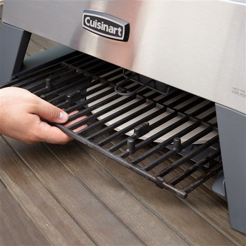 Cuisinart Grill - 3 in 1 Outdoor Pizza Oven/Griddle/Grill, 15, 000 BTU, Accessories Included - Stainless-United Backyard