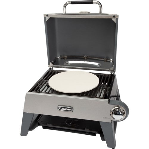 Cuisinart Grill - 3 in 1 Outdoor Pizza Oven/Griddle/Grill, 15, 000 BTU, Accessories Included - Stainless-United Backyard