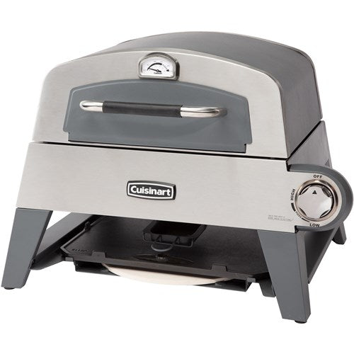 Cuisinart Grill - 3 in 1 Outdoor Pizza Oven/Griddle/Grill, 15, 000 BTU, Accessories Included - Stainless-United Backyard