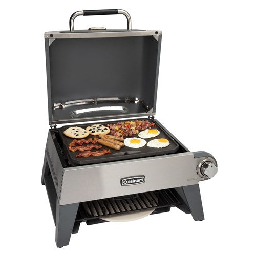 Cuisinart Grill - 3 in 1 Outdoor Pizza Oven/Griddle/Grill, 15, 000 BTU, Accessories Included - Stainless-United Backyard