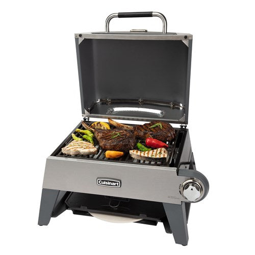 Cuisinart Grill - 3 in 1 Outdoor Pizza Oven/Griddle/Grill, 15, 000 BTU, Accessories Included - Stainless-United Backyard