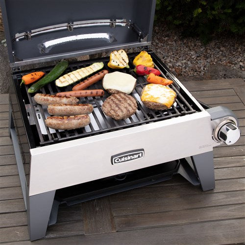 Cuisinart Grill - 3 in 1 Outdoor Pizza Oven/Griddle/Grill, 15, 000 BTU, Accessories Included - Stainless-United Backyard