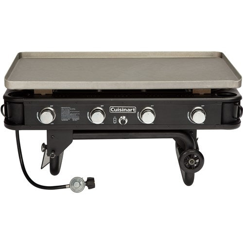 Cuisinart Grill - 36" 4 Burner Gas Griddle, 760 sq inches, Removeable Side Tables - Black-United Backyard