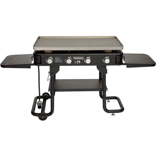 Cuisinart Grill - 36" 4 Burner Gas Griddle, 760 sq inches, Removeable Side Tables - Black-United Backyard