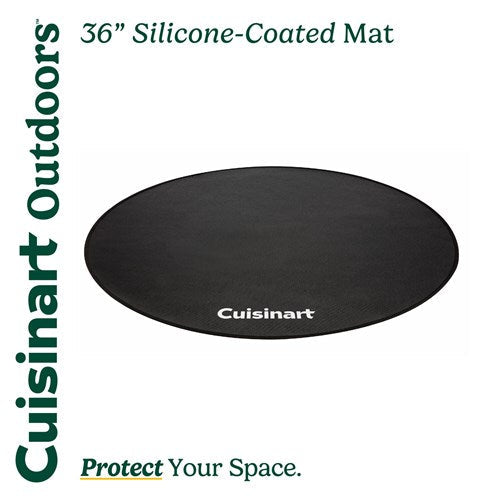 Cuisinart Grill - 36" Silicone-Coated Round Mat, Heat Resistant, Waterproof - Silicone-United Backyard