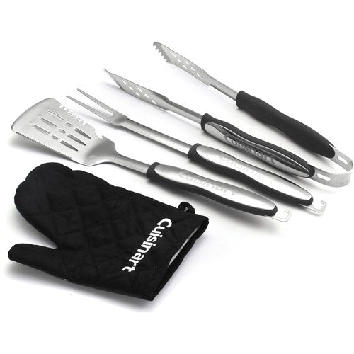 Cuisinart Grill - 3pc Grill Set w/Glove - Black-United Backyard