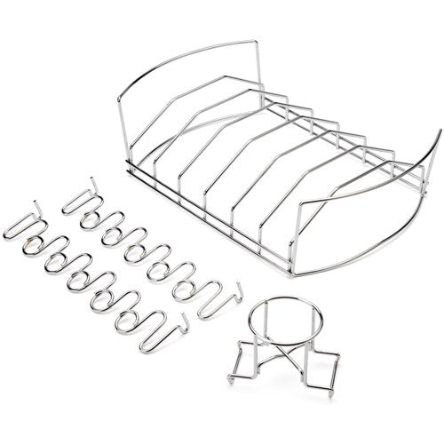 Cuisinart Grill - 4-in-1 BBQ Rack With Basket and Wing Rack - Stainless Steel-United Backyard