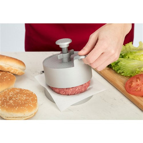 Cuisinart Grill - Adjustable Burger Press Patty Thickness form 1/4" to 1 1/2" - Aluminum-United Backyard