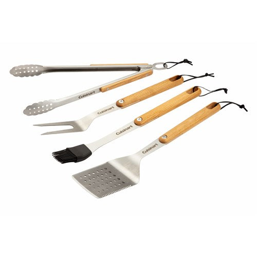 Cuisinart Grill - Ash BBQ Toolset 4 Piece, Wood is Sealed-United Backyard